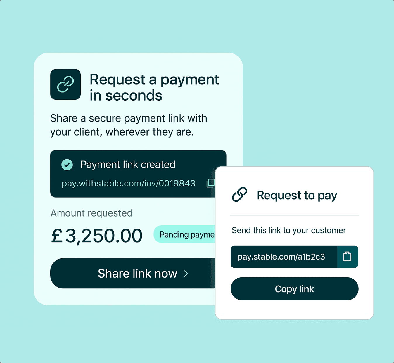Drop a link. Get paid. It's that simple.